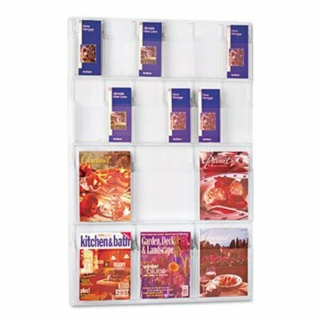 SAFCO Safco, Reveal Clear Literature Displays, 18 Compartments, 30w X 2d X 45h, Clear 5600CL